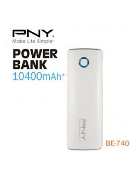 PNY Powerbank T10400 External Rechargeable Battery 10400 Mah PowerPack- White